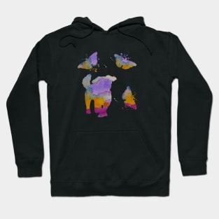 Maltese Art, Colorful, With Butterflies And Dogs Hoodie